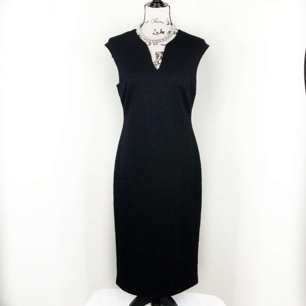 CeCe ▪ Sleeveless Black Crepe Sheath Dress, NWOT